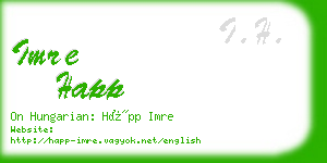 imre happ business card